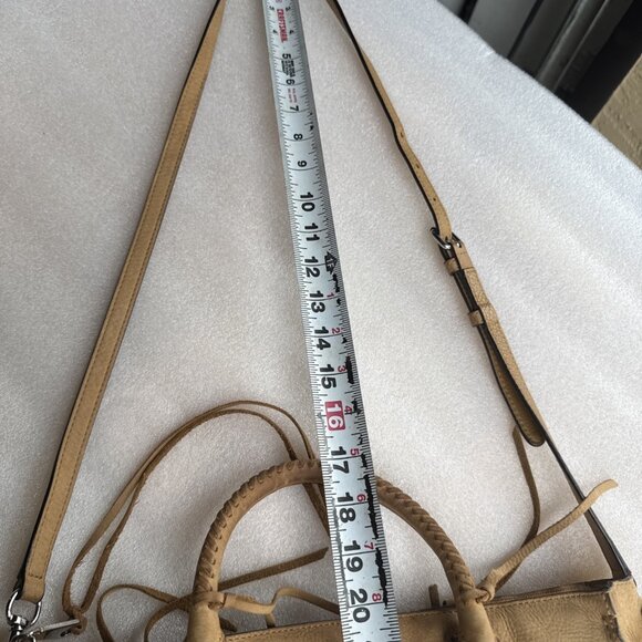 Rebecca Minkoff Tan Leather Whipstitch Satchel Shoulder Bag - Picture 14 of 14